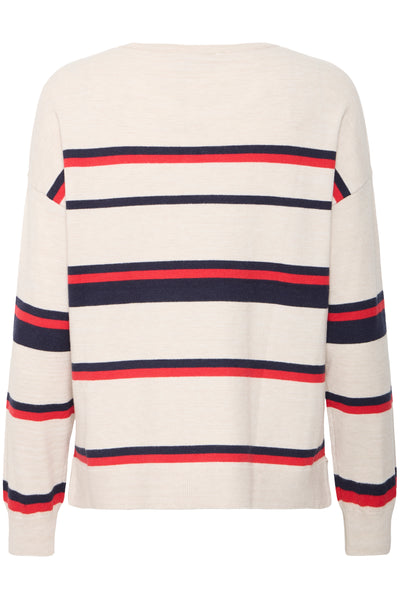 Fransa Red Stripe Melani Pullover