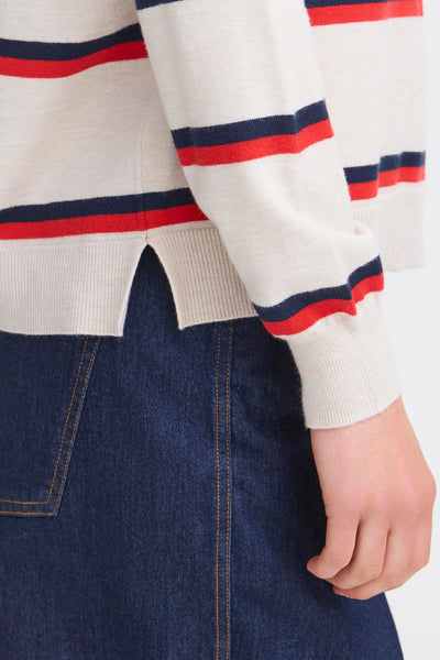 Fransa Red Stripe Melani Pullover