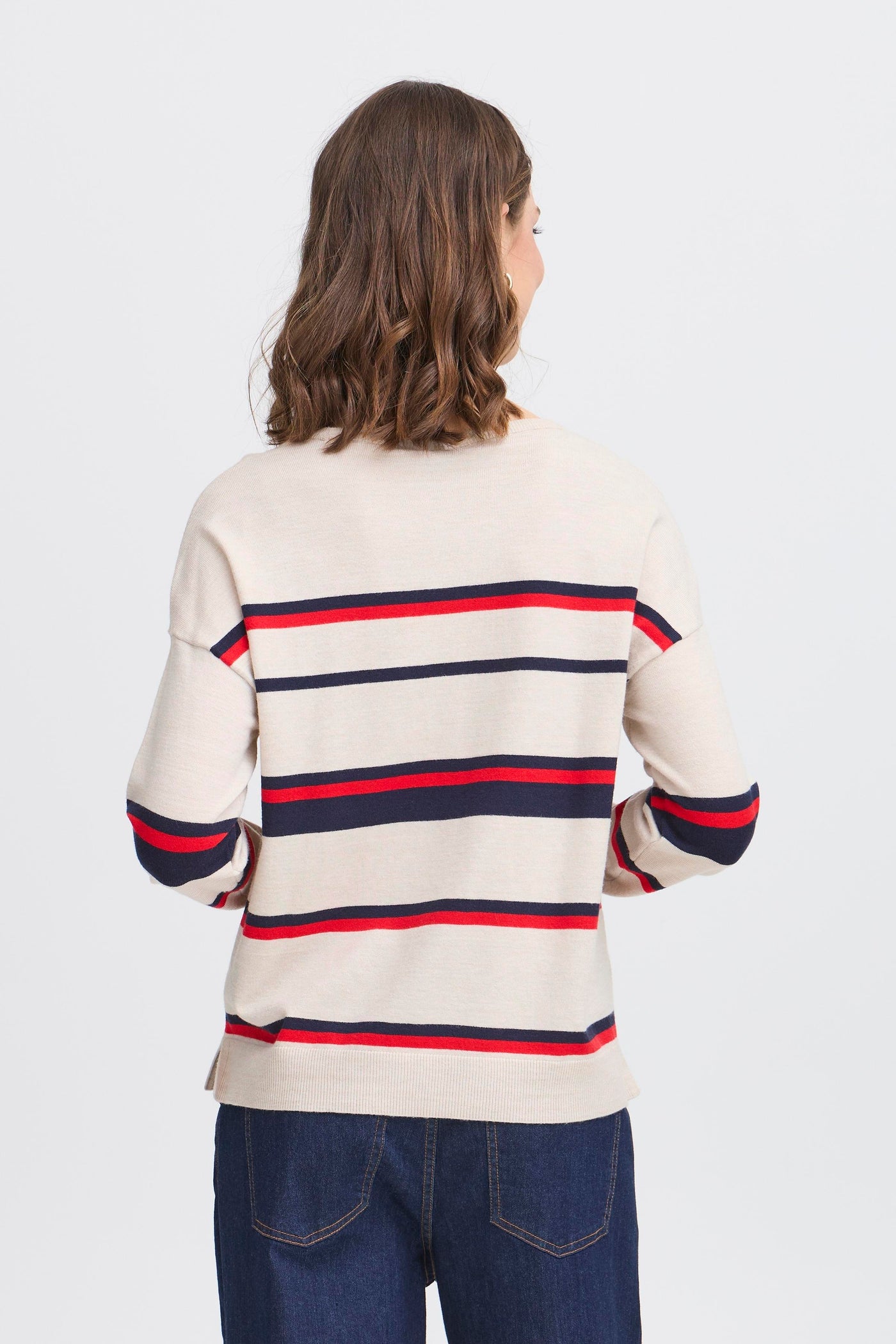 Fransa Red Stripe Melani Pullover