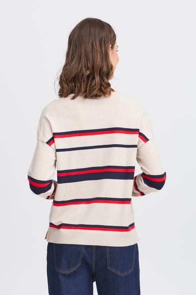 Fransa Red Stripe Melani Pullover