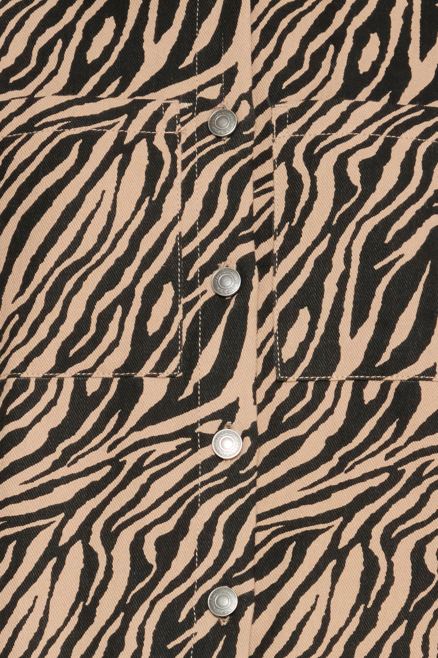 Fransa Zebra Print Denim Jacket