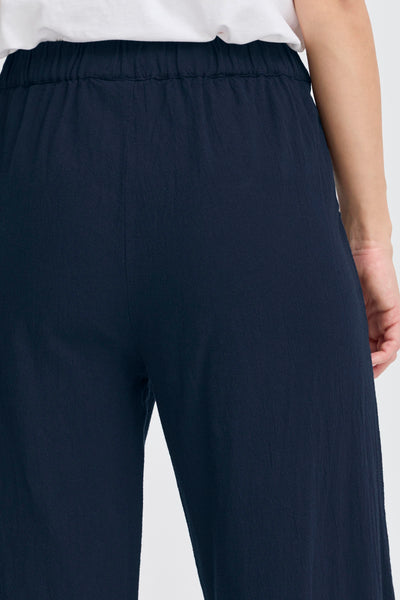 Fransa Navy  Cotton Trousers