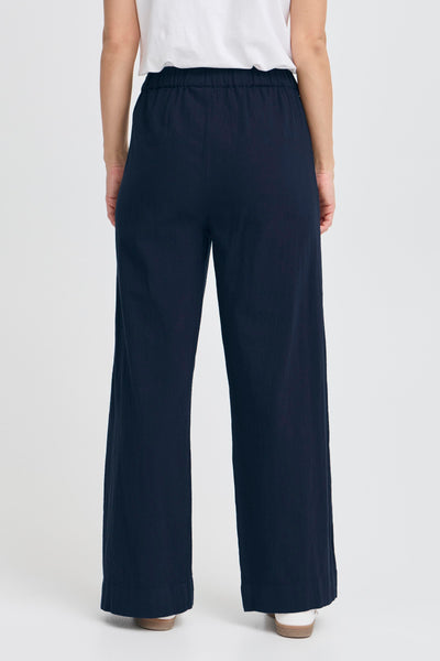 Fransa Navy  Cotton Trousers