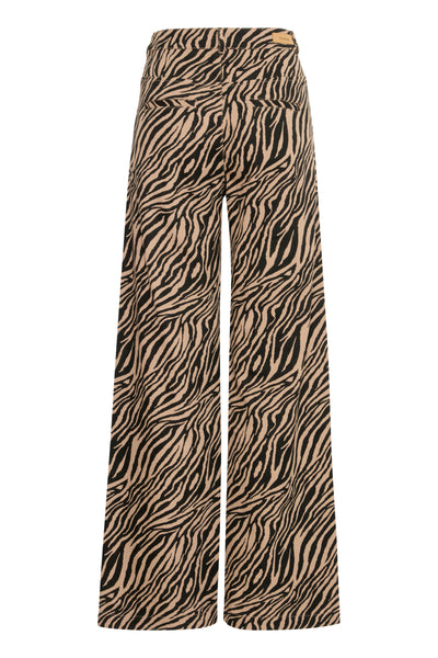 Fransa Zebra Print Jeans