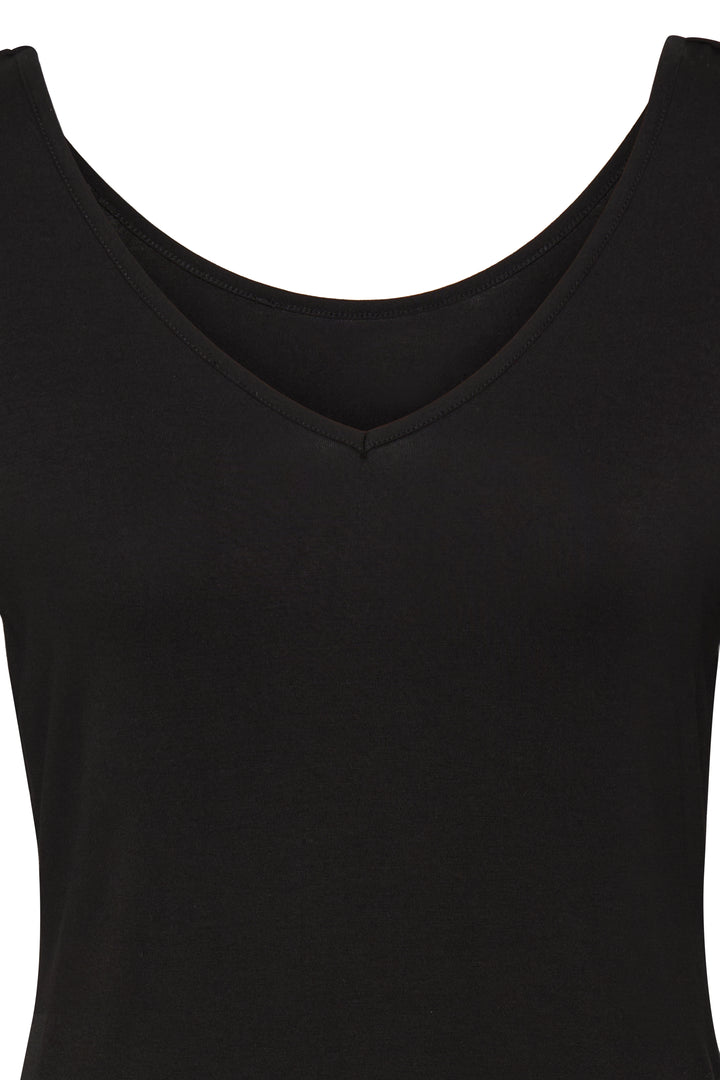 Fransa Black Reversible Dotta Top