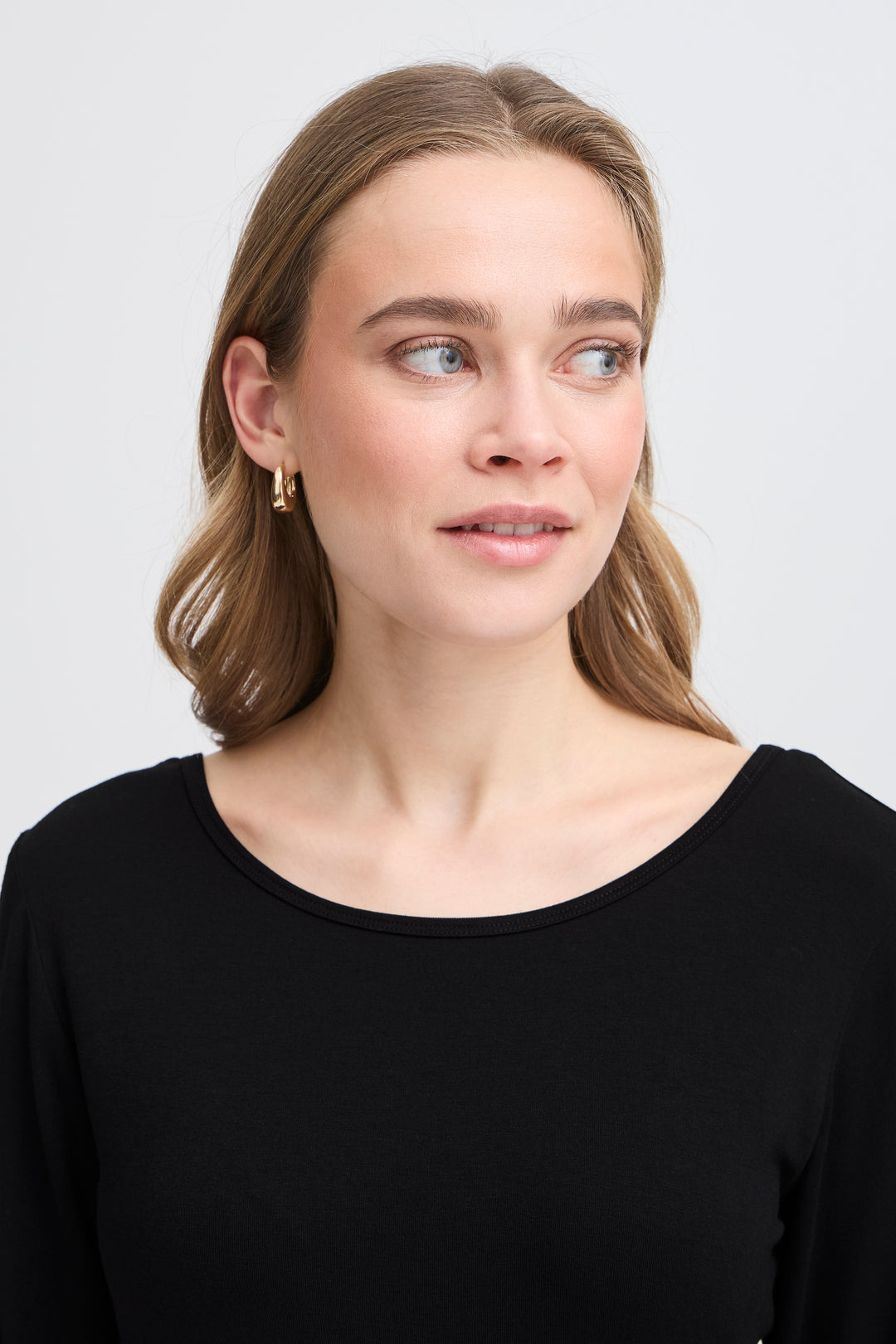 Fransa Black Reversible Dotta Top