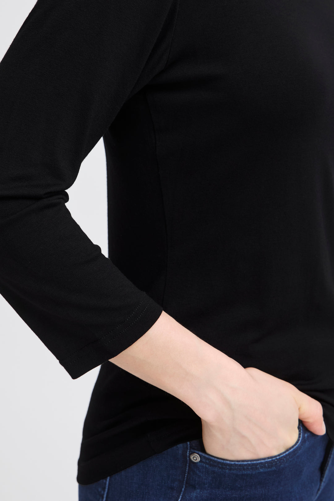 Fransa Black Reversible Dotta Top