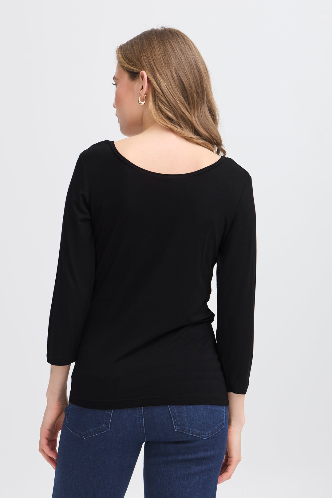 Fransa Black Reversible Dotta Top