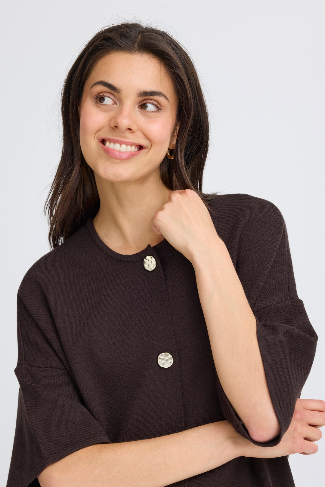 Fransa Brown Sally Cardigan