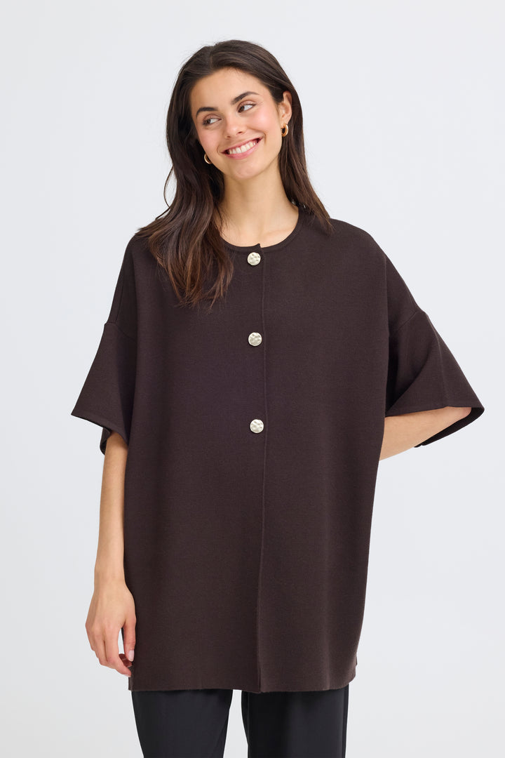 Fransa Brown Sally Cardigan