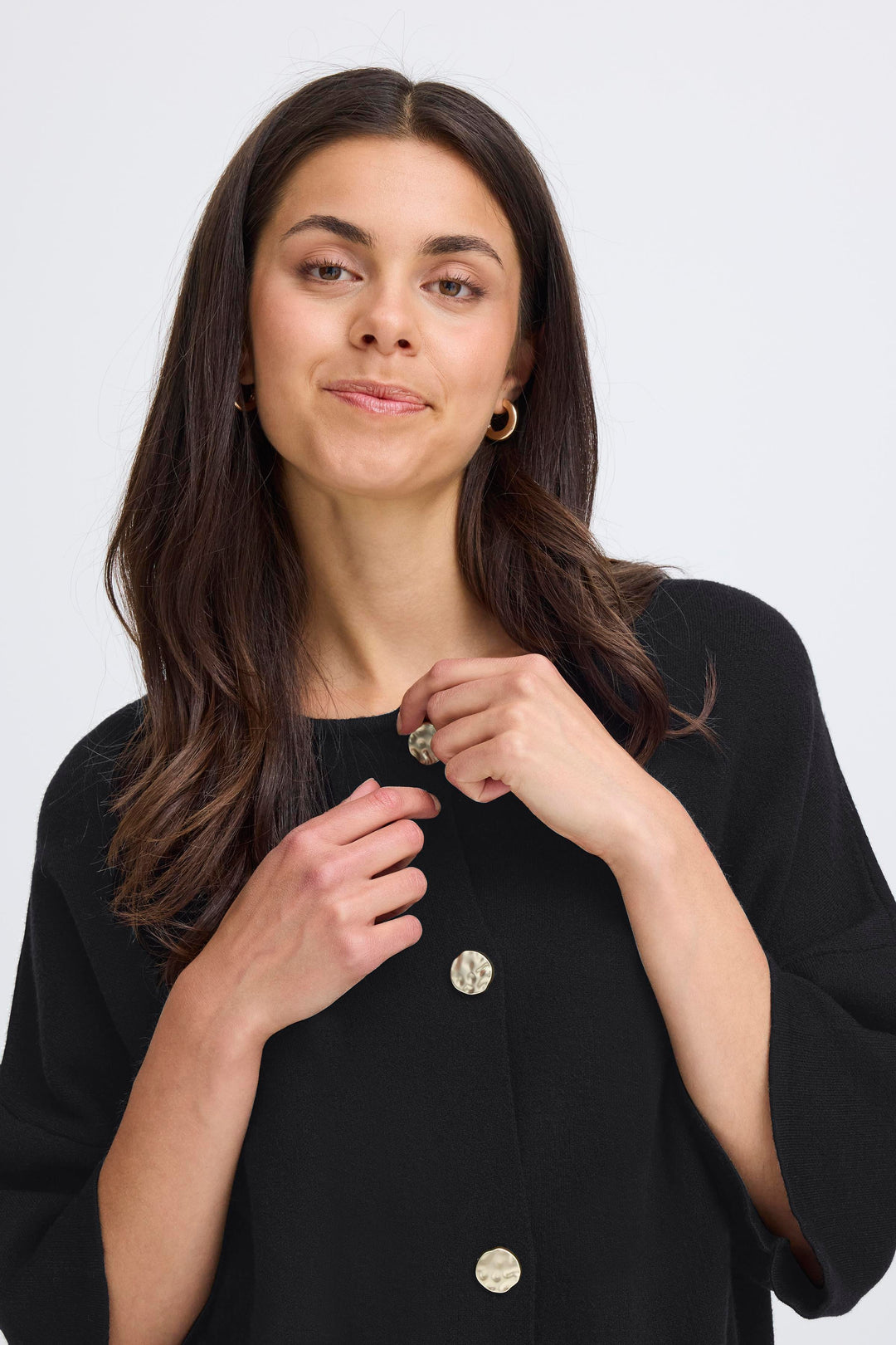 Fransa Black Sally Cardigan