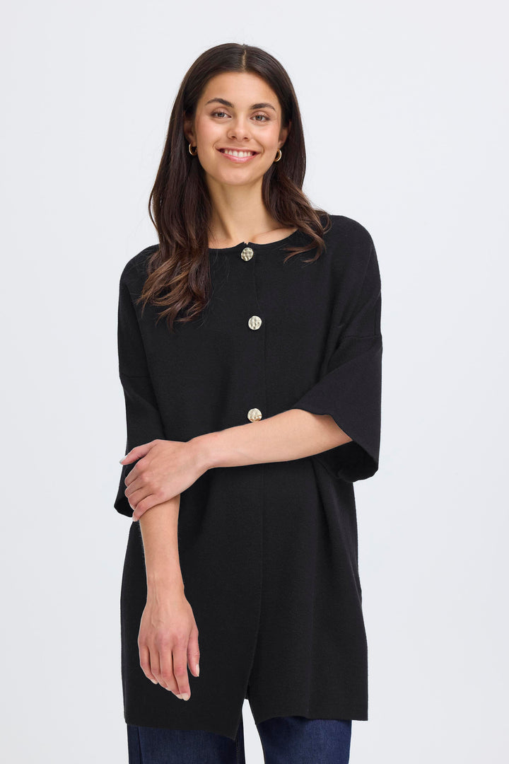 Fransa Black Sally Cardigan