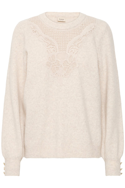 Fransa Oatmeal Ellen Pullover