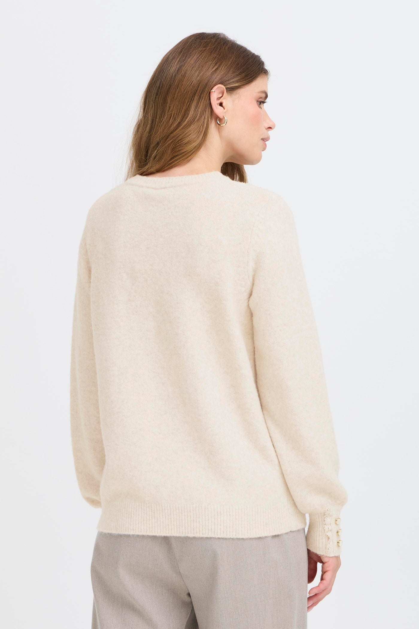 Fransa Oatmeal Ellen Pullover