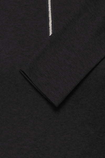 Fransa Black Zip Hozana Top