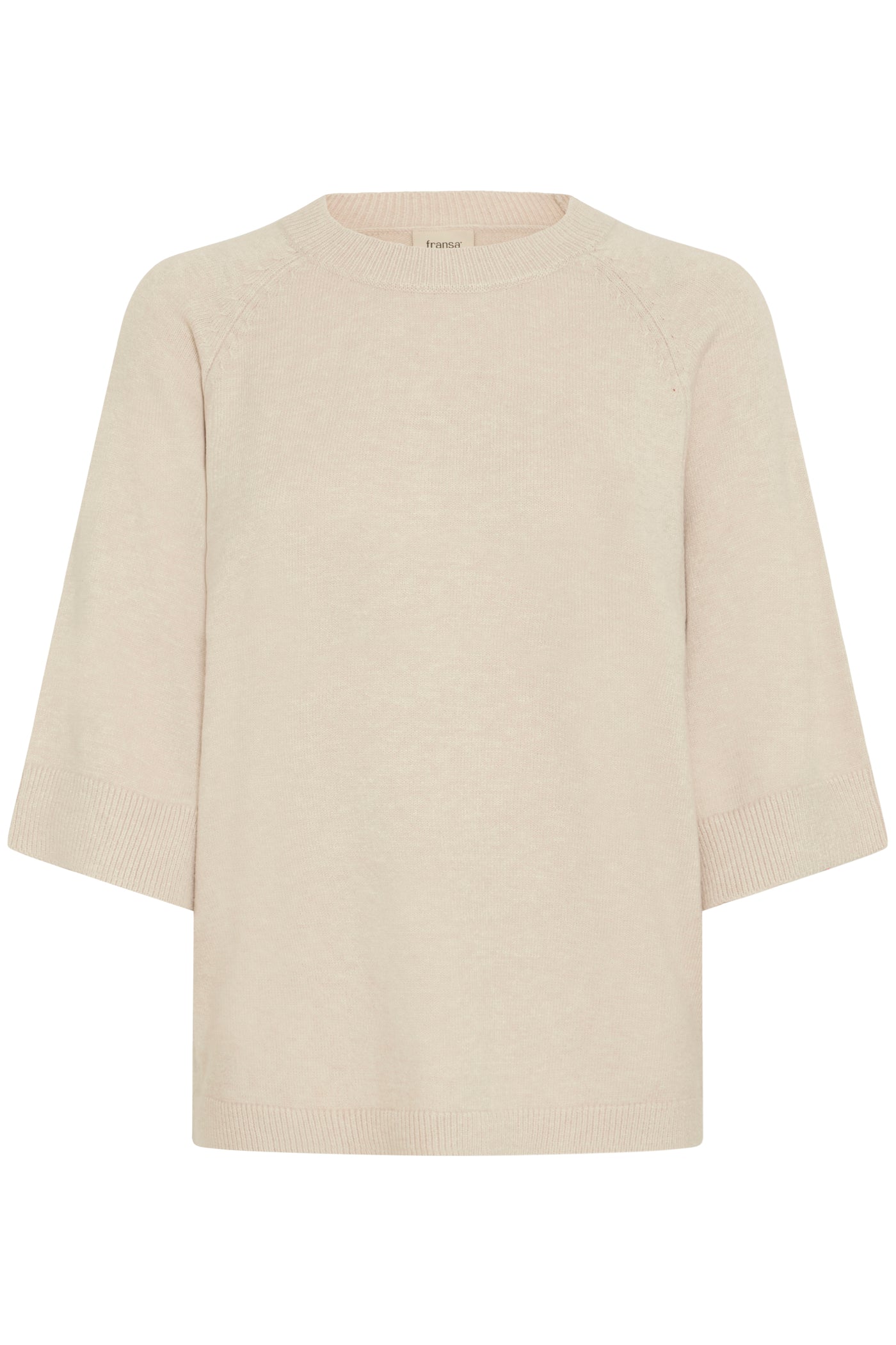 Fransa Oatmeal Rosel Pullover