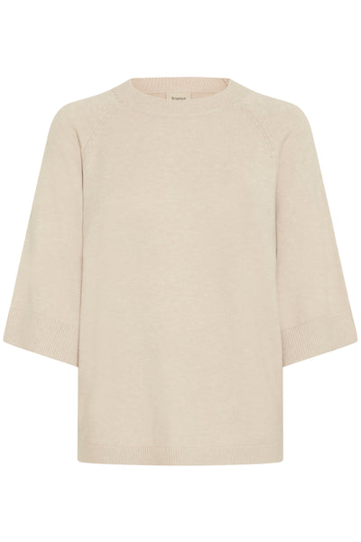 Fransa Oatmeal Rosel Pullover