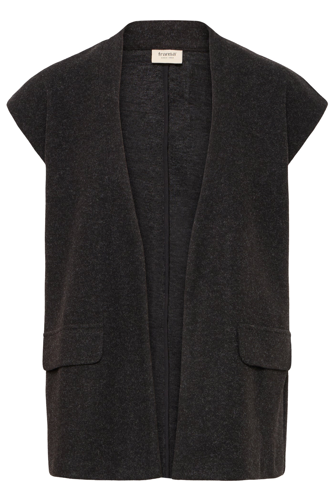 Fransa Charcoal Minta Gilet