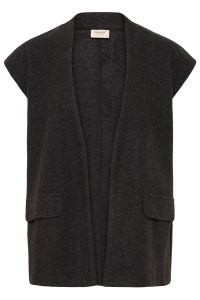 Fransa Charcoal Minta Gilet