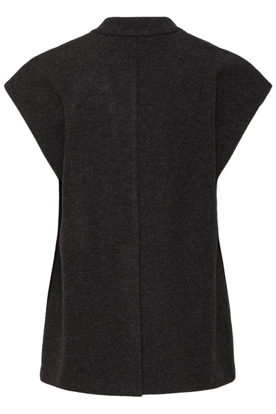 Fransa Charcoal Minta Gilet