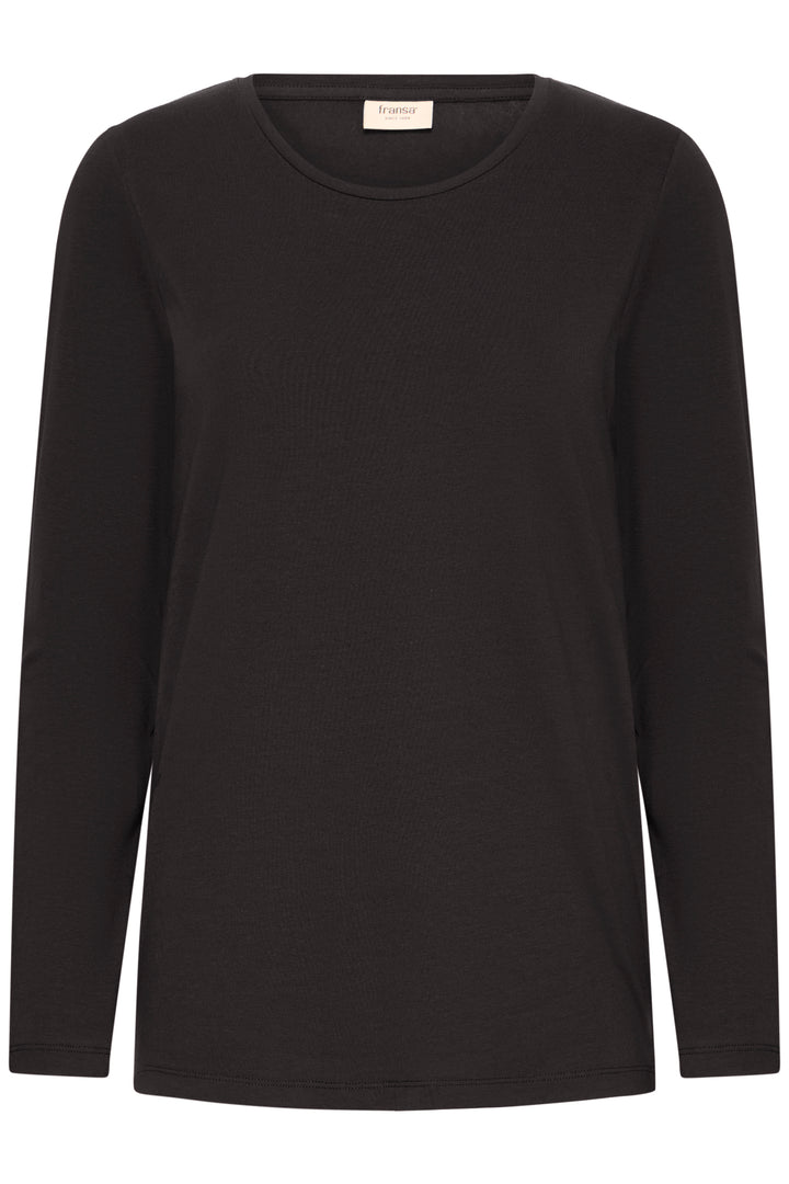 Fransa Black Terrah LS Tee