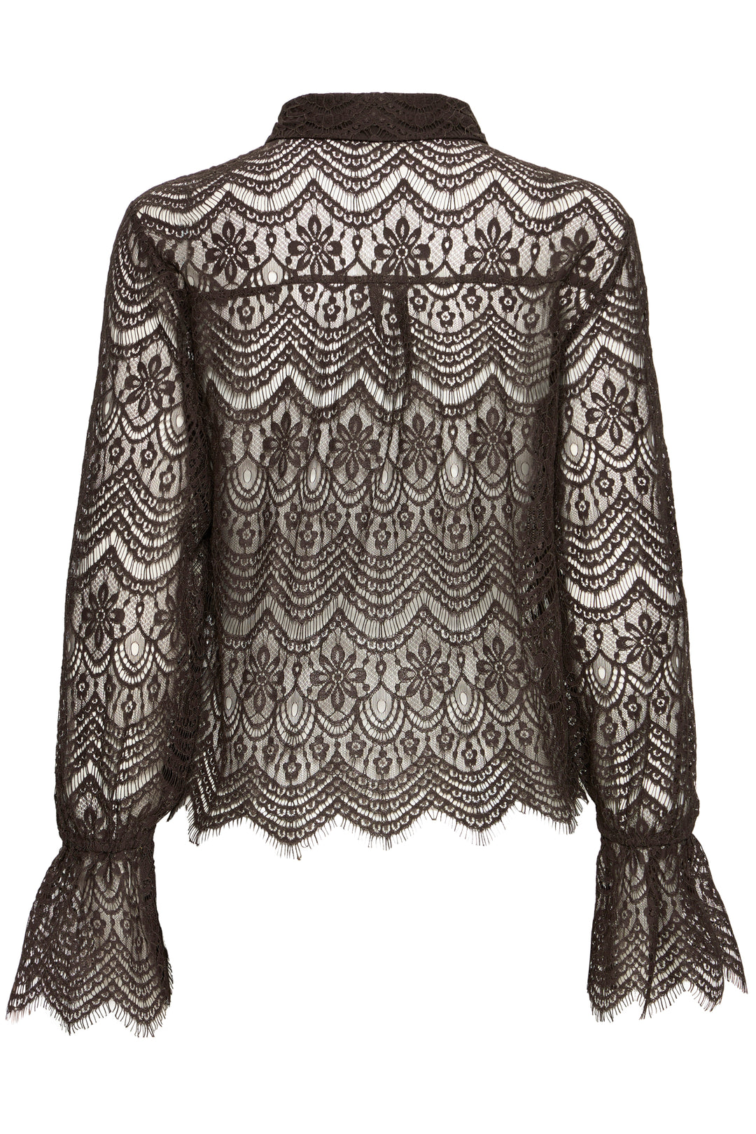 Fransa Chocolate Lace Caty Shirt