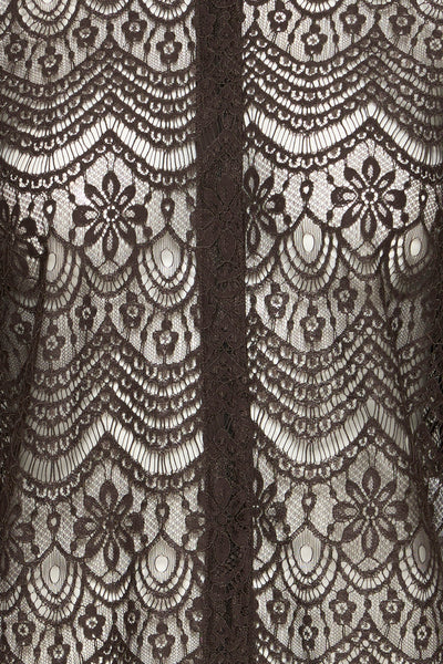 Fransa Chocolate Lace Caty Shirt