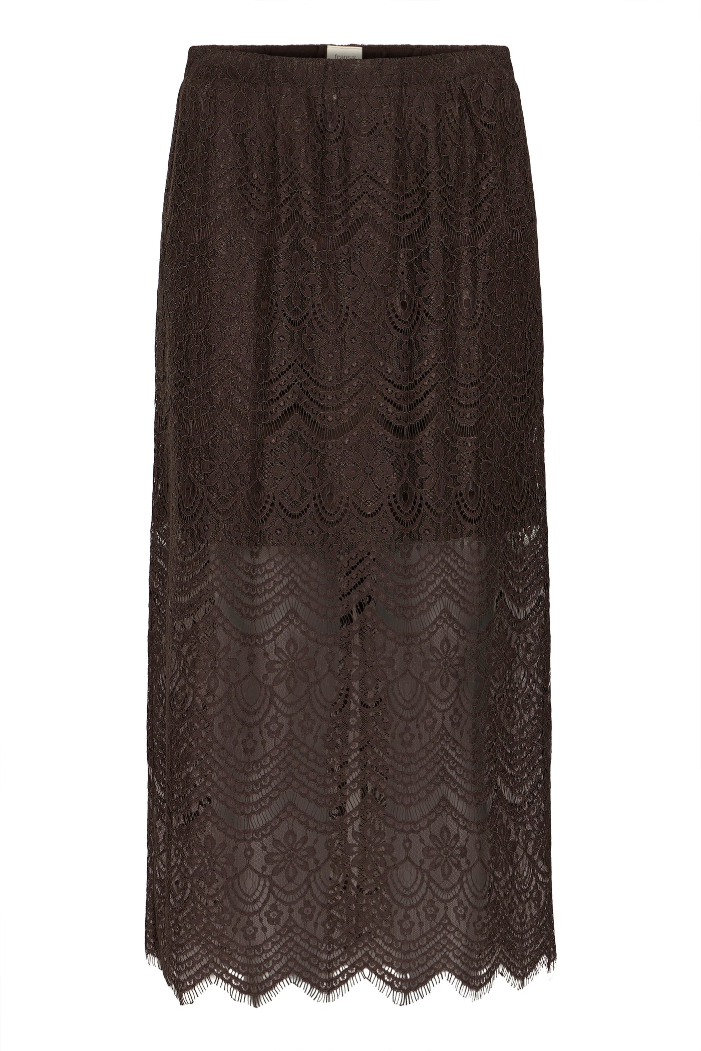 Fransa Chocolate Lace Caty Skirt