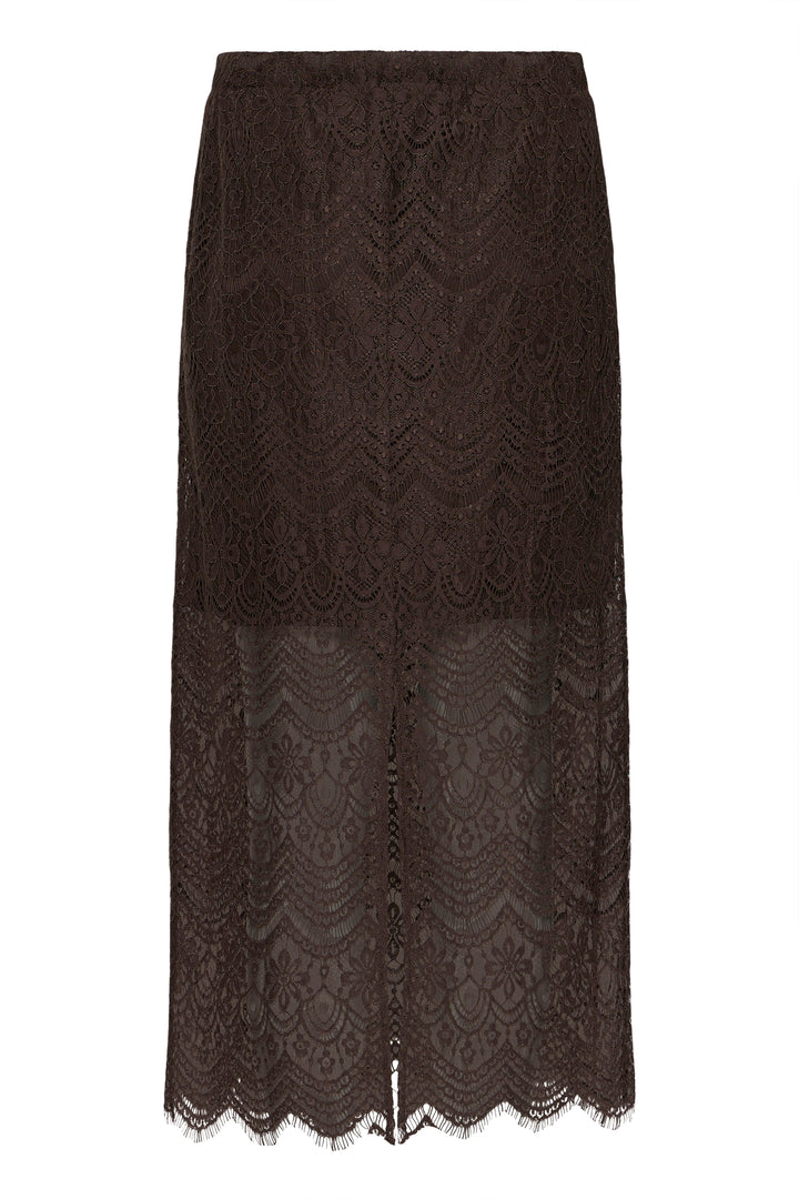 Fransa Chocolate Lace Caty Skirt