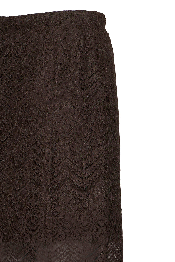 Fransa Chocolate Lace Caty Skirt