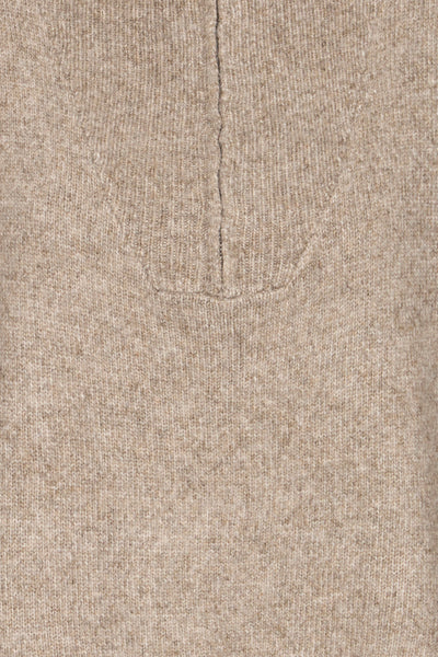Fransa Taupe Gigi Zip Knit