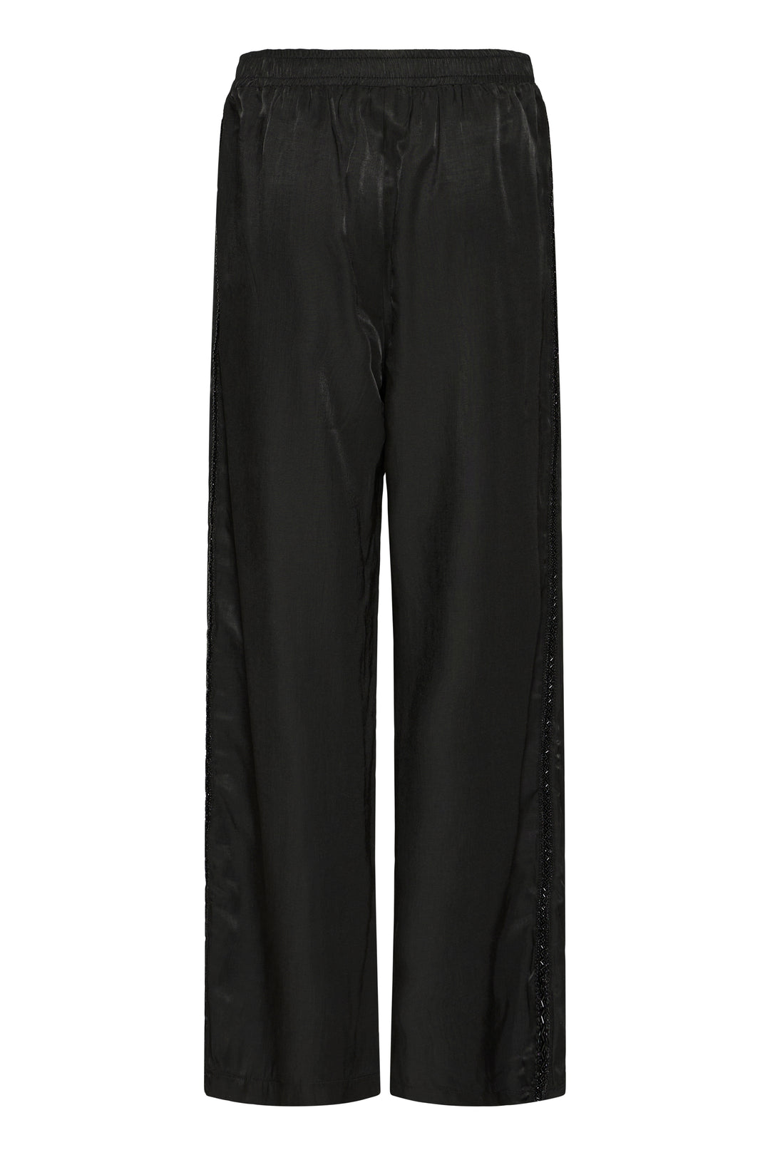 Fransa Black Embellished Side Trousers