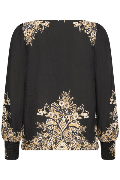 Fransa Black Paisley Adara Blouse