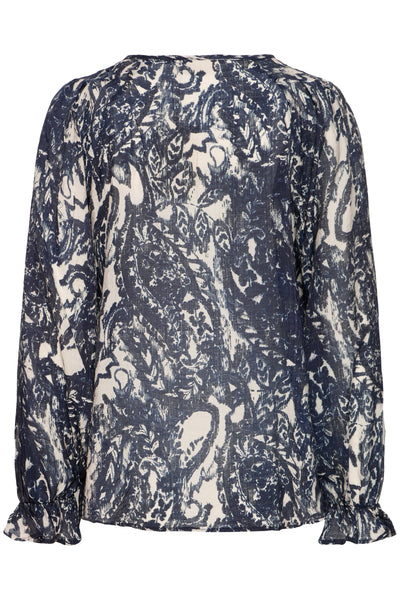 Fransa Navy Lilli Blouse