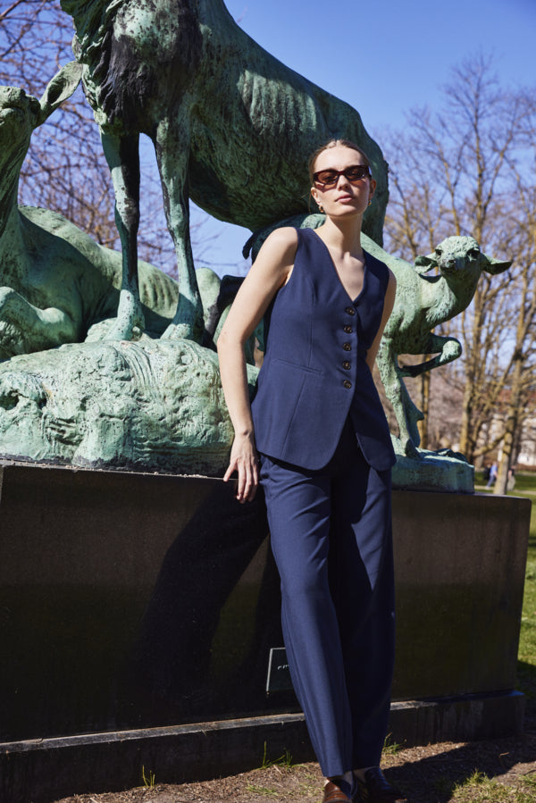 Fransa Navy Abigail Waistcoat