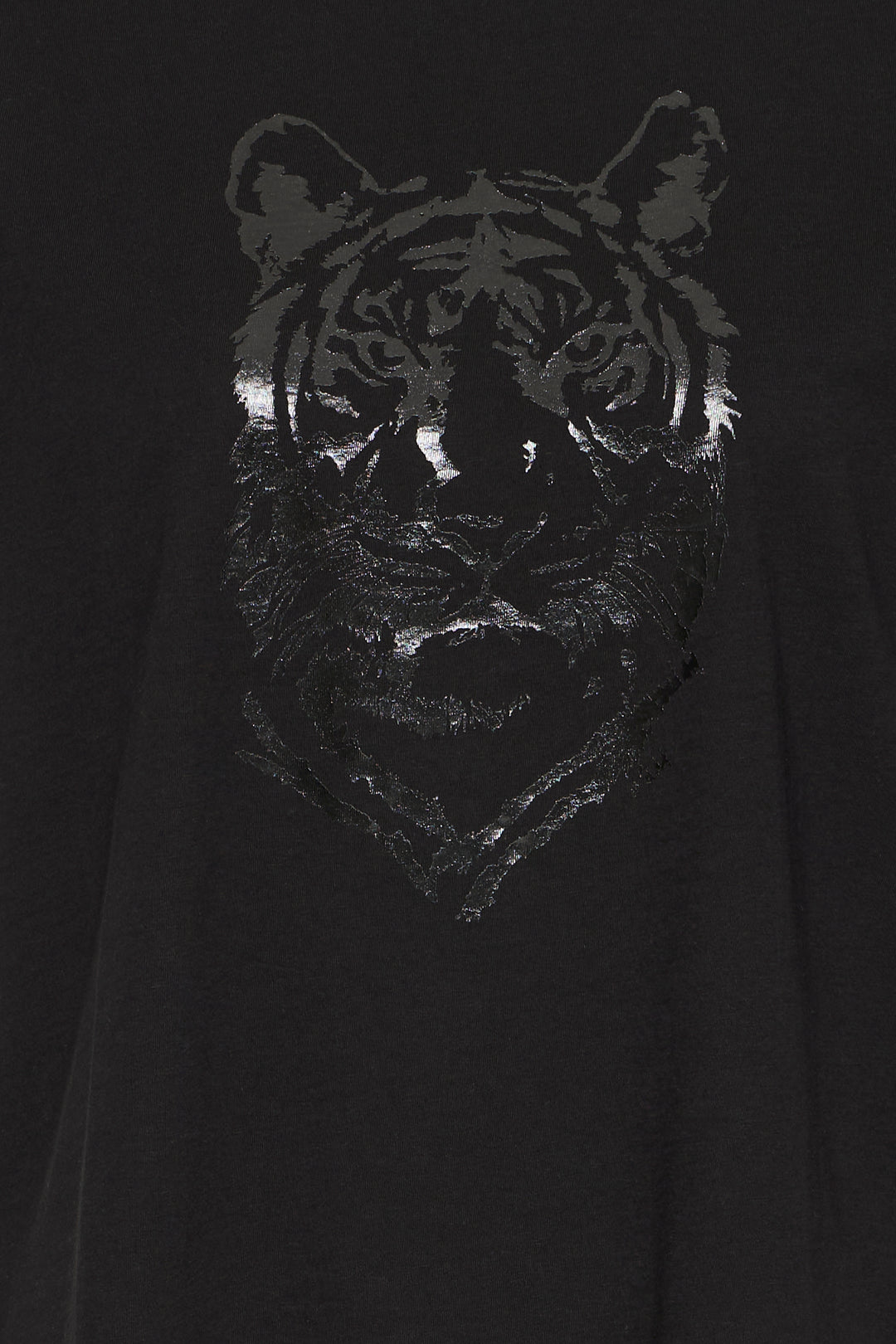 Fransa Black Tiger Print T-Shirt