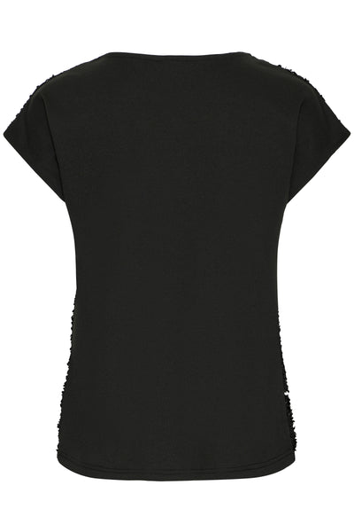 Fransa Black Sequin Charlotta Top
