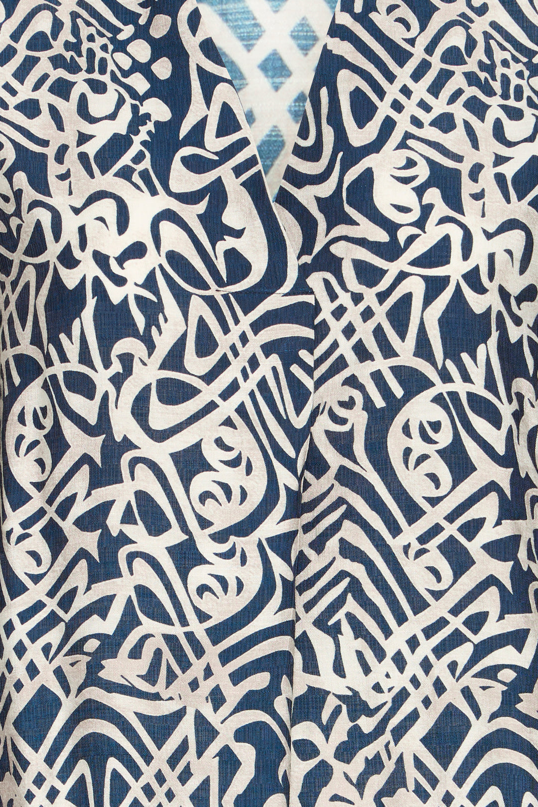 Fransa Navy Deco Ariana Blouse