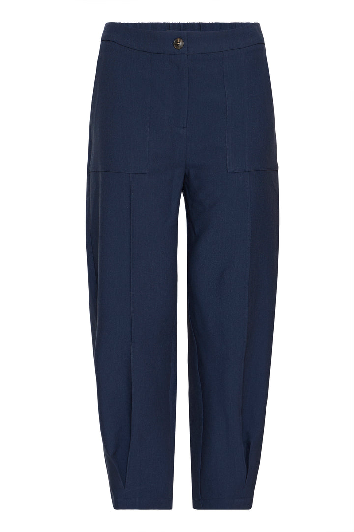 Fransa Navy Abigail Barrel Trousers