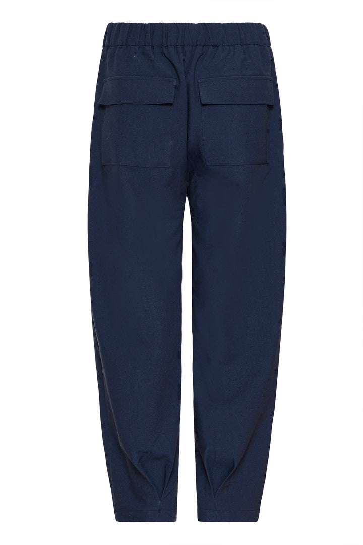 Fransa Navy Abigail Barrel Trousers