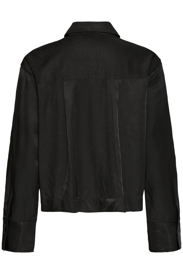 Fransa Black Embellished Side Shirt