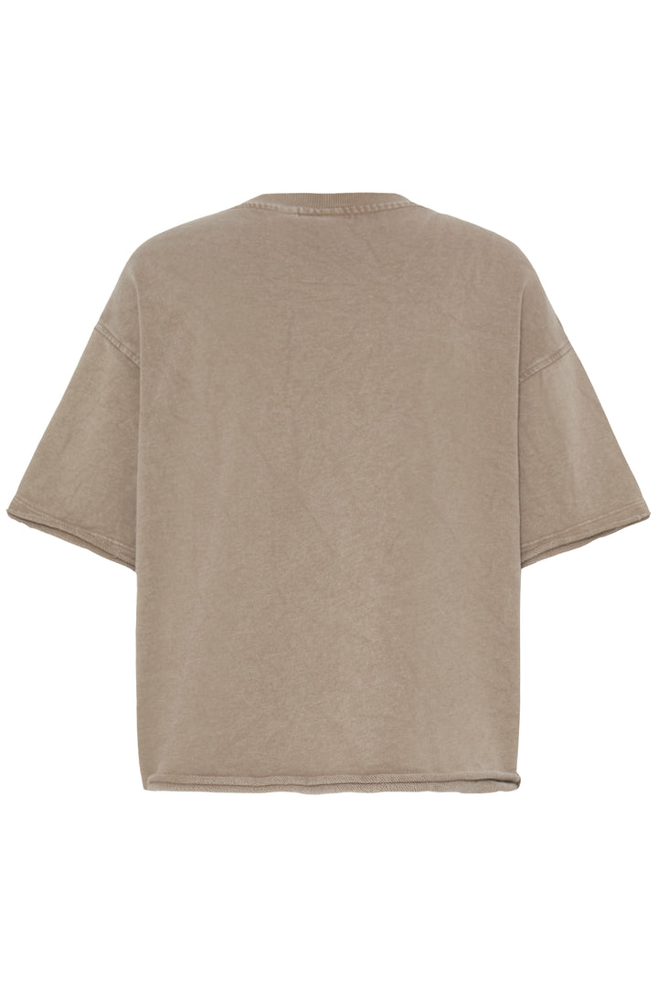 Fransa Taupe Serafina S/S Top