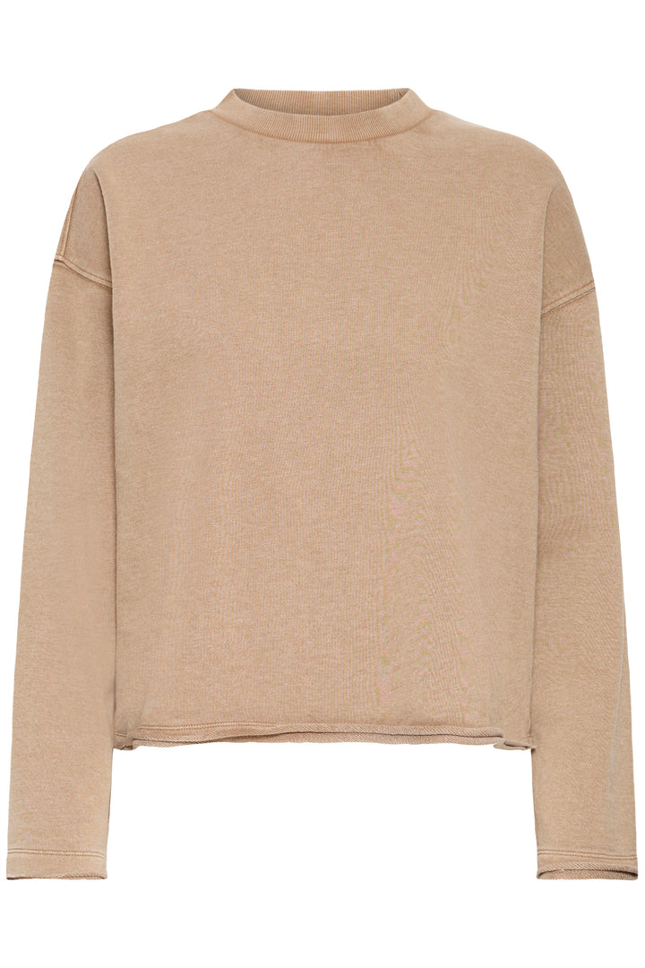 Fransa Taupe Serafina L/S Top