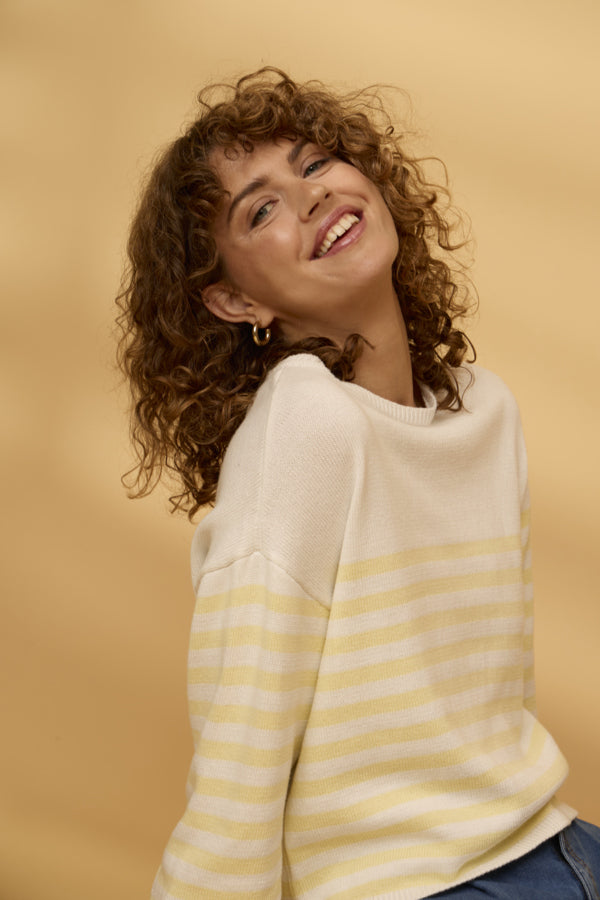 Fransa Lemon Stripe Anni Jumper