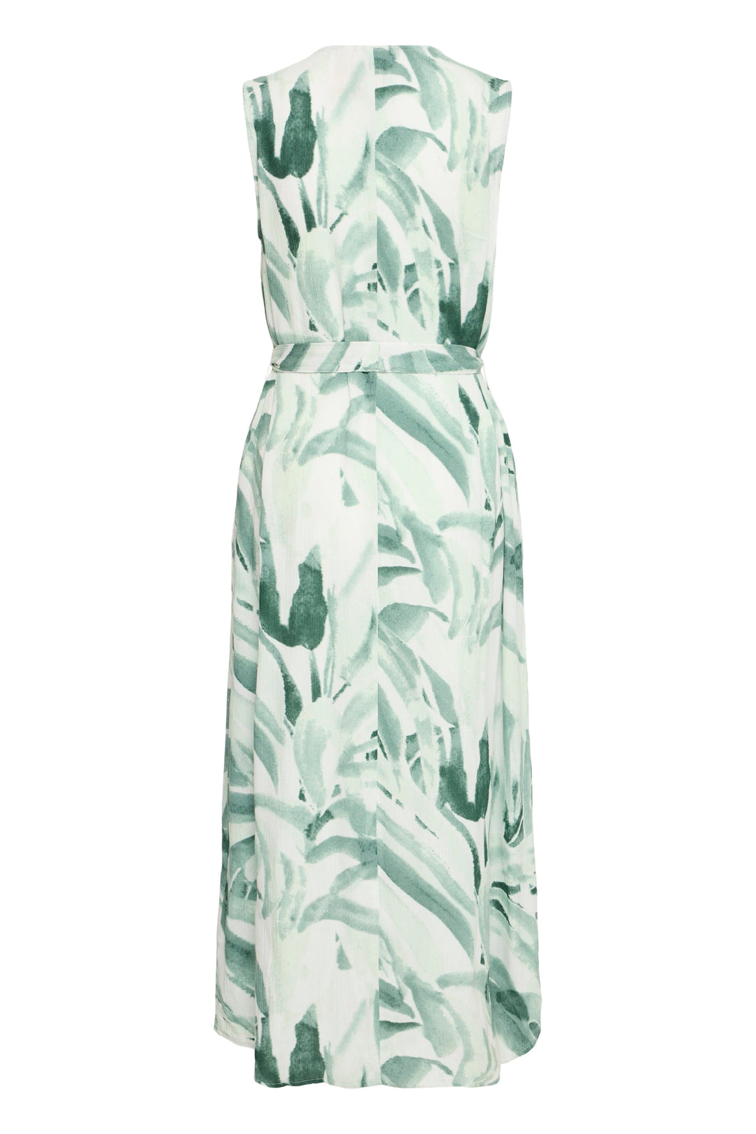 Fransa Green Watercolour Easy Dress