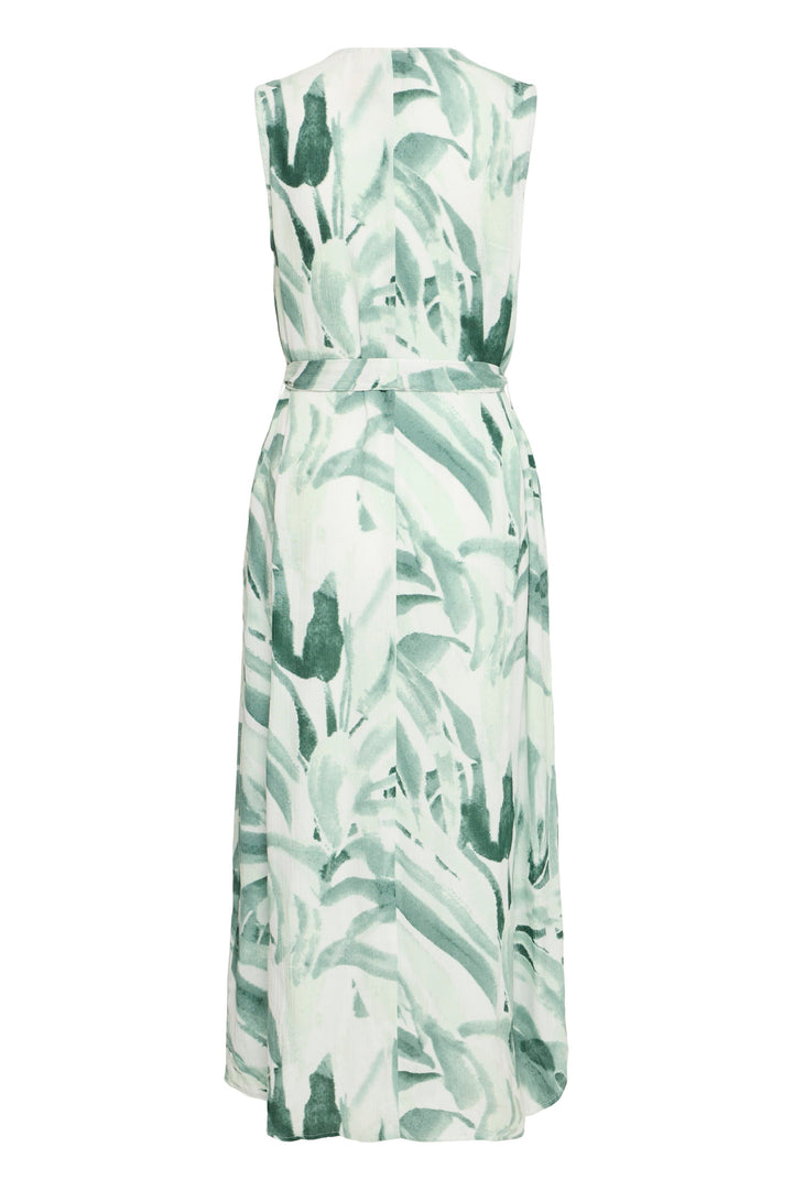Fransa Green Watercolour Easy Dress