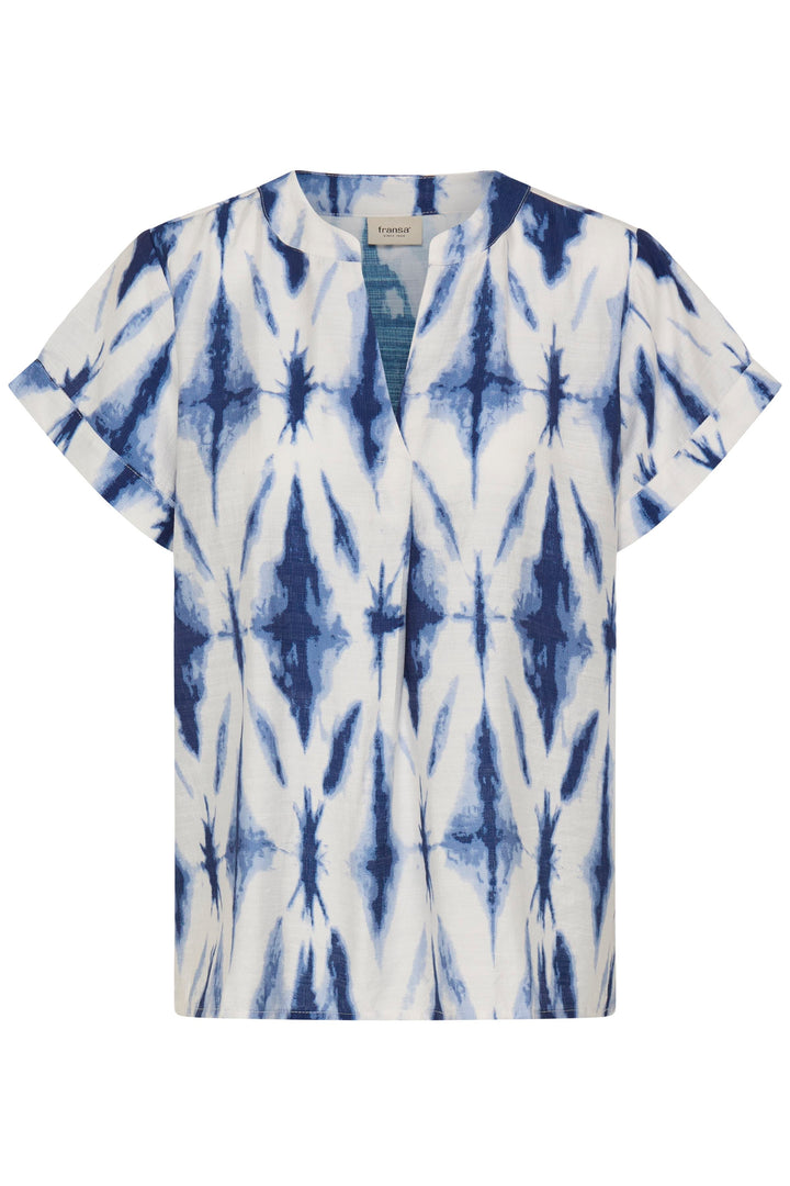 Fransa Blue Tie Dye Ariana Blouse