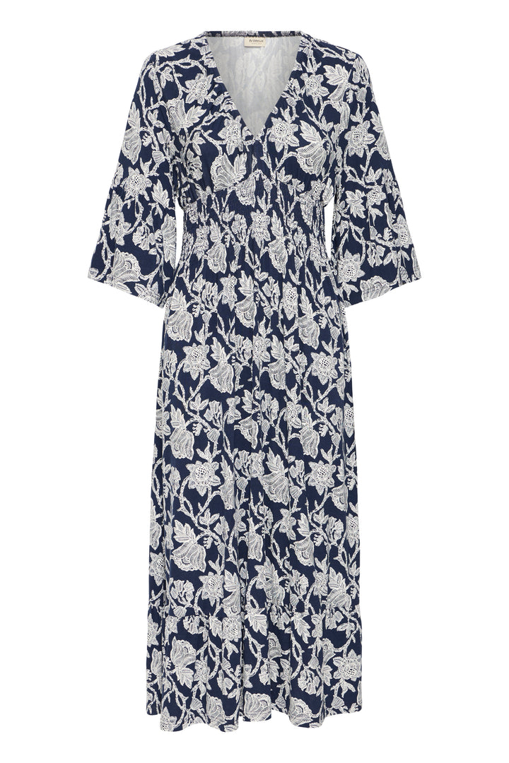 Fransa Navy Floral Amy Dress