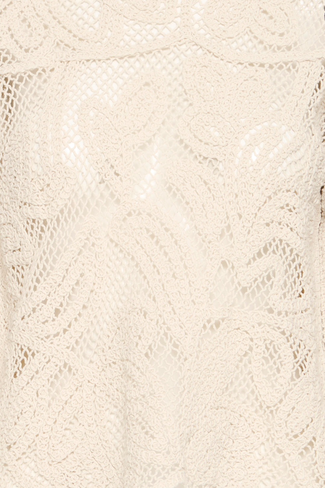 Fransa Oatmeal Crochet Top
