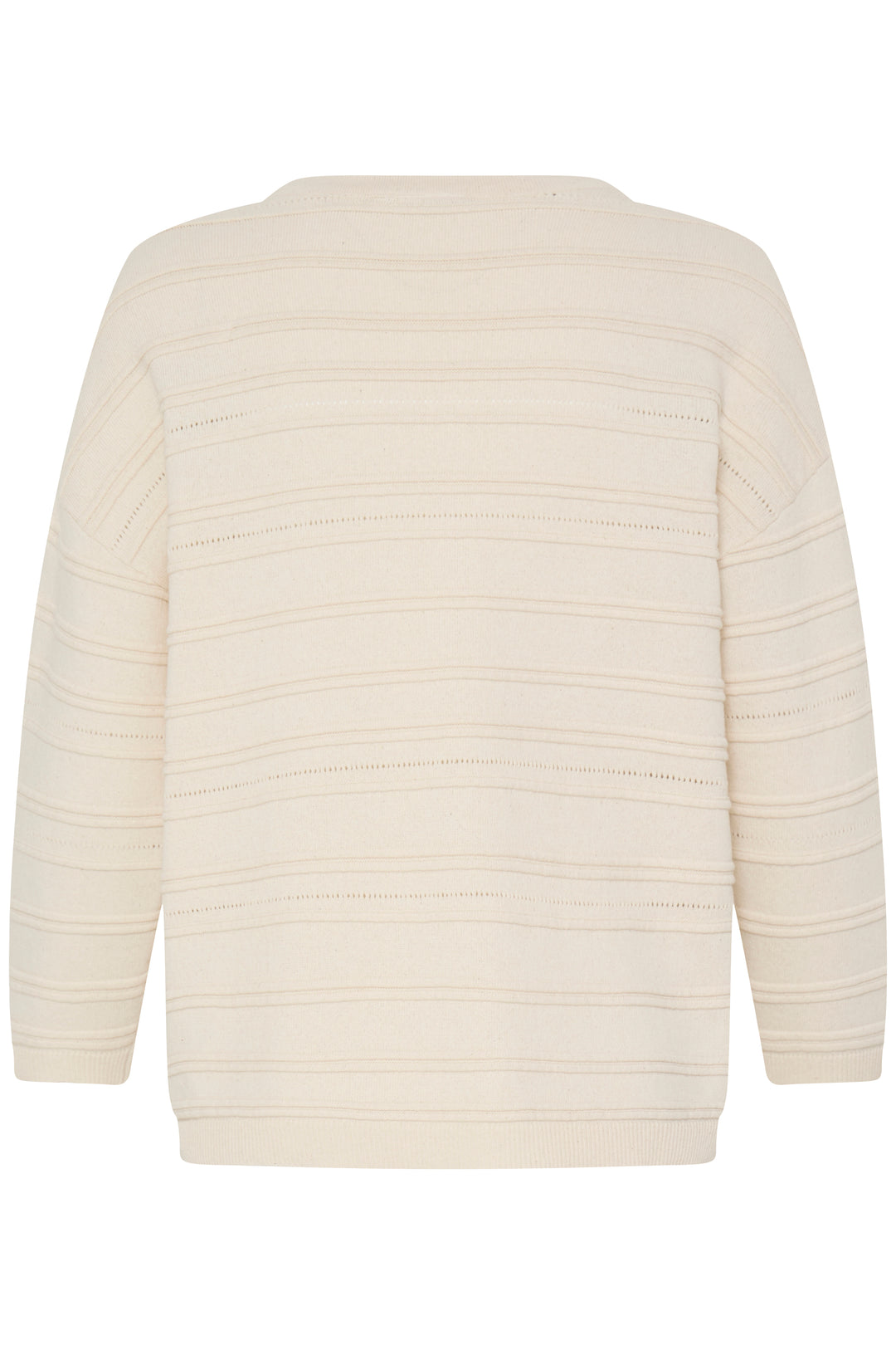 Fransa Cream Sinne Rib Pullover
